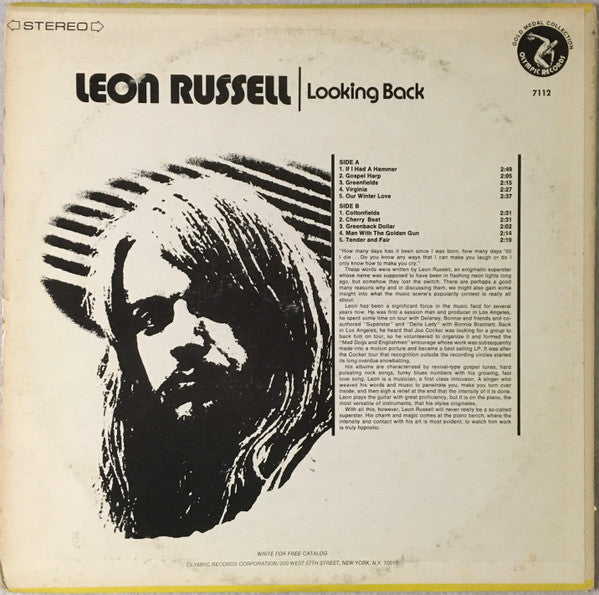 Leon Russell : Looking Back (LP, Album, RE)