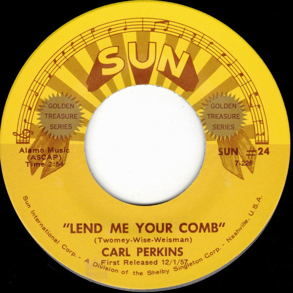 Carl Perkins : Lend Me Your Comb / Glad All Over (7", RE)