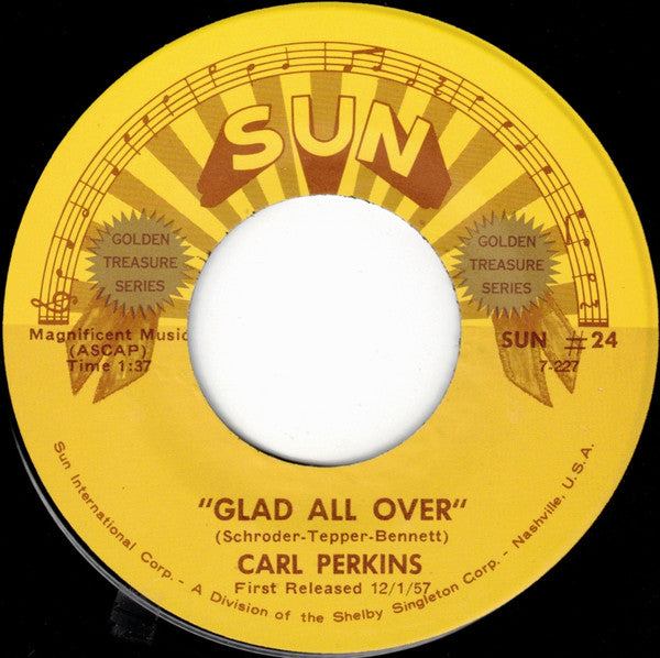 Carl Perkins : Lend Me Your Comb / Glad All Over (7", RE)