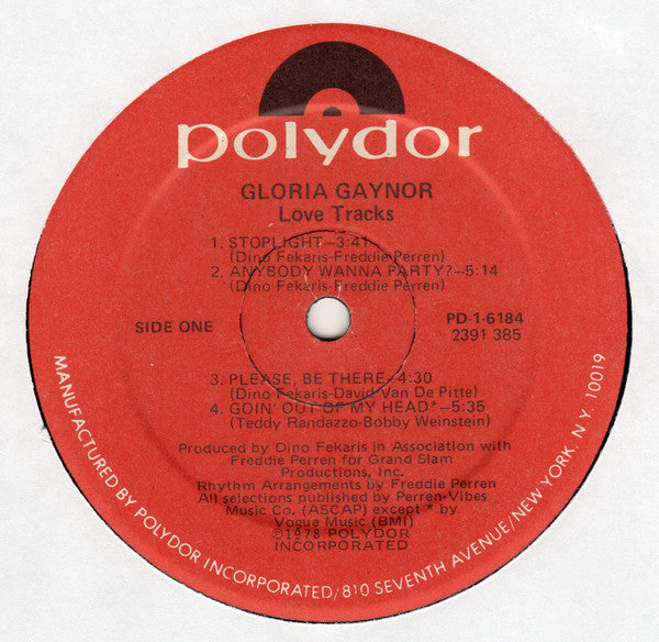 Gloria Gaynor : Love Tracks (LP, Album, RE, GRT)