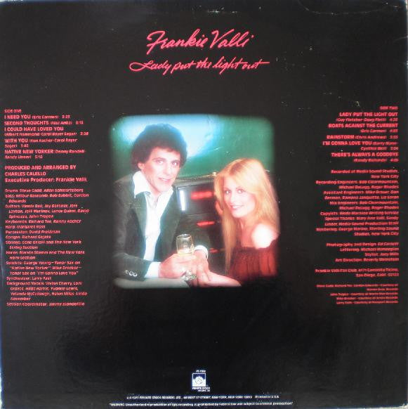 Frankie Valli : Lady Put The Light Out (LP, Album, Bes)