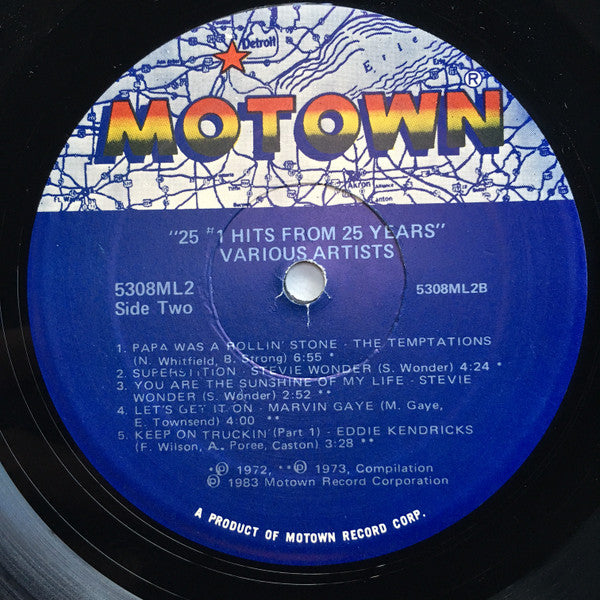 Various : 25 #1 Hits From 25 Years (2xLP, Comp)