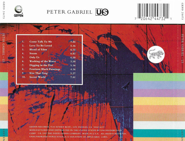 Peter Gabriel : Us (CD, Album)