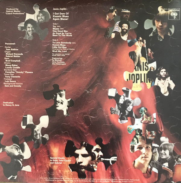 Janis Joplin : I Got Dem Ol' Kozmic Blues Again Mama! (LP, Album, RP, San)