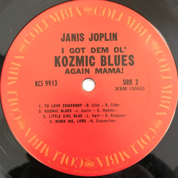 Janis Joplin : I Got Dem Ol' Kozmic Blues Again Mama! (LP, Album, RP, San)