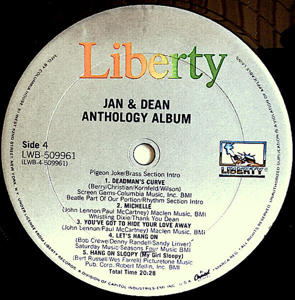 Jan & Dean : Anthology Album (2xLP, Comp, Mono, Club, RE)