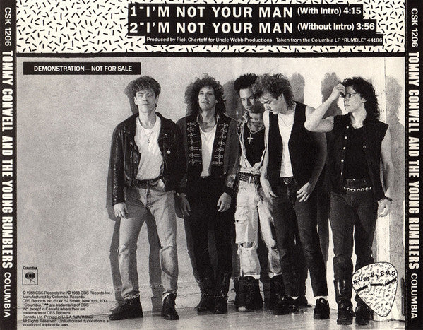 Tommy Conwell And The Young Rumblers : I'm Not Your Man (CD, Single, Promo)