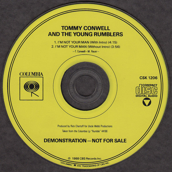 Tommy Conwell And The Young Rumblers : I'm Not Your Man (CD, Single, Promo)