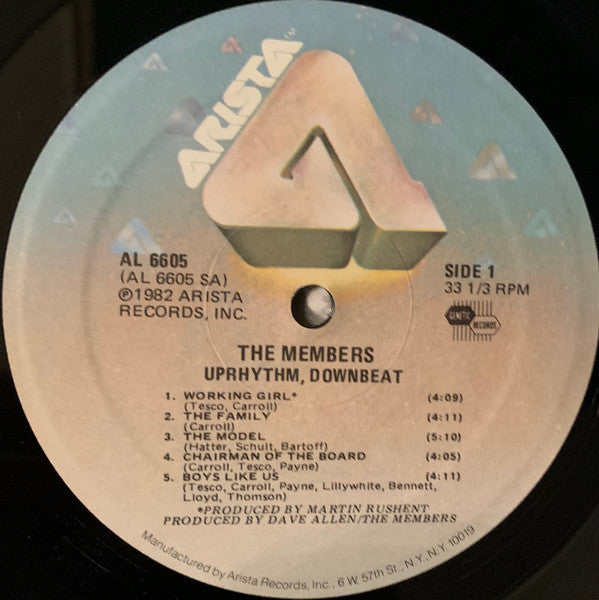 The Members : Uprhythm, Downbeat (LP, Album, EMW)