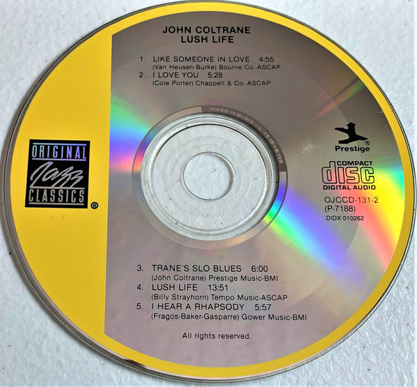 John Coltrane : Lush Life (CD, Album, RE, RM)