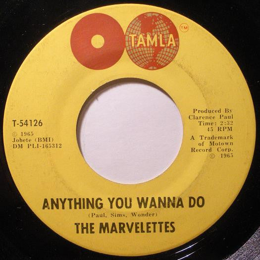 The Marvelettes : Don't Mess With Bill / Anything You Wanna Do (7", Single, Mono, ARP)