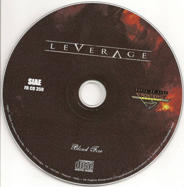 Leverage : Blind Fire (CD, Album)