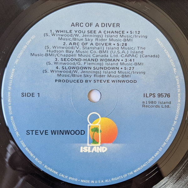 Steve Winwood : Arc Of A Diver (LP, Album, All)