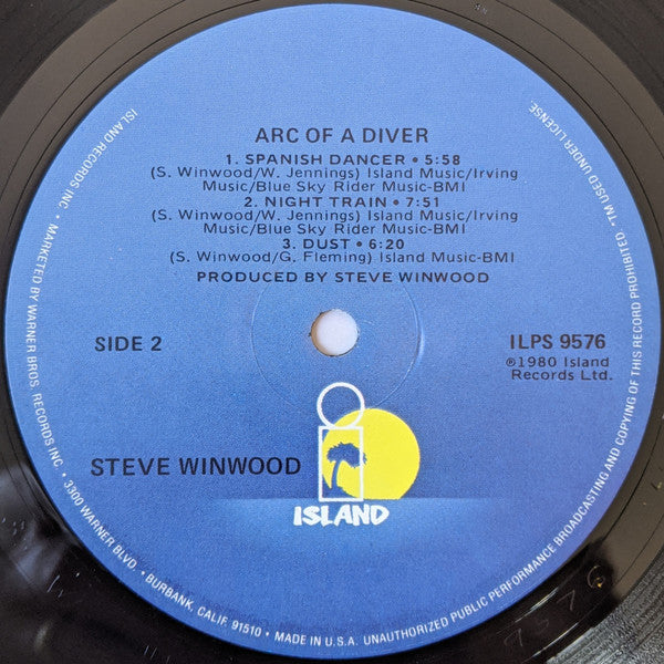 Steve Winwood : Arc Of A Diver (LP, Album, All)