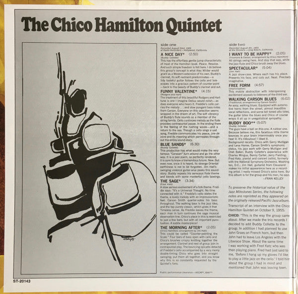 The Chico Hamilton Quintet : Spectacular! (LP, Album, RE)