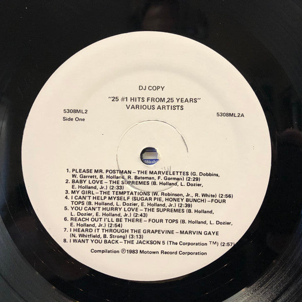 Various : 25 #1 Hits From 25 Years (2xLP, Comp, Promo)