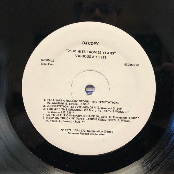 Various : 25 #1 Hits From 25 Years (2xLP, Comp, Promo)