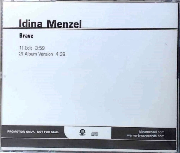Idina Menzel : Brave (CD, Single, Promo)