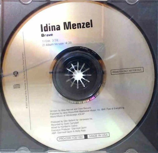 Idina Menzel : Brave (CD, Single, Promo)