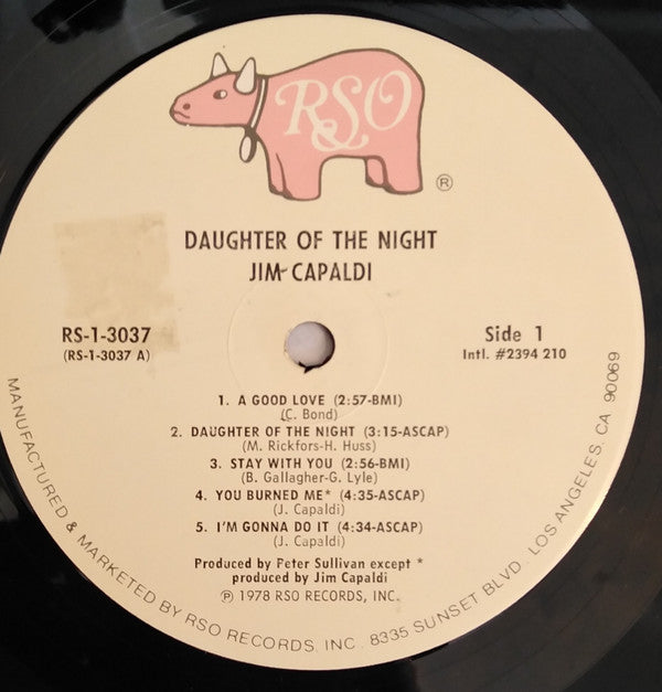 Jim Capaldi : Daughter Of The Night (LP, Album)