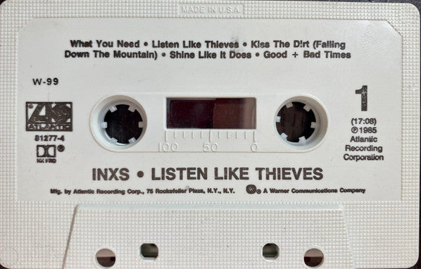 INXS : Listen Like Thieves (Cass, Album, W-9)