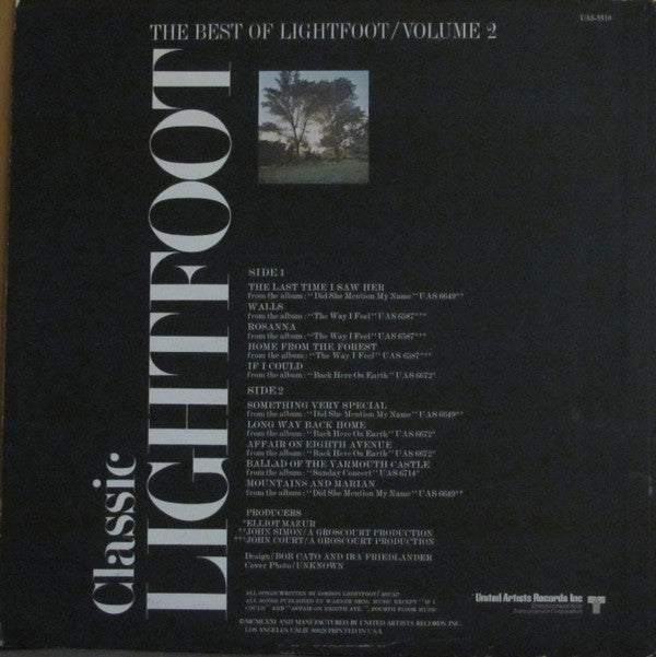 Gordon Lightfoot : Classic Lightfoot (The Best Of Lightfoot / Volume 2) (LP, Comp)