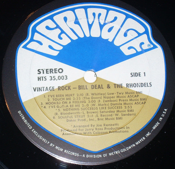 Bill Deal And The Rhondels : Vintage Rock (LP, Album)