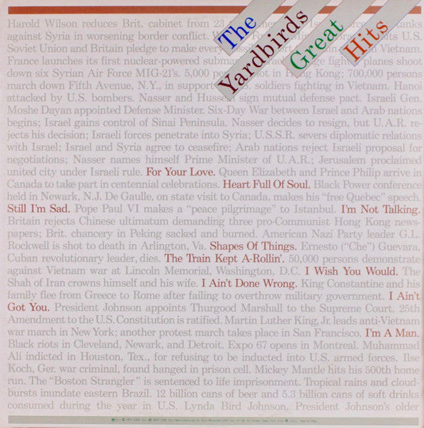 The Yardbirds : Great Hits (LP, Comp, Ter)