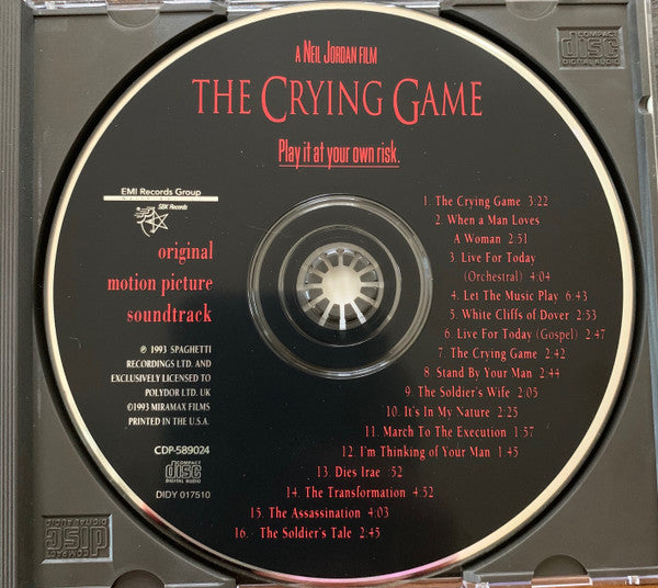 Various : The Crying Game (Original Motion Picture Soundtrack) (CD, Album)