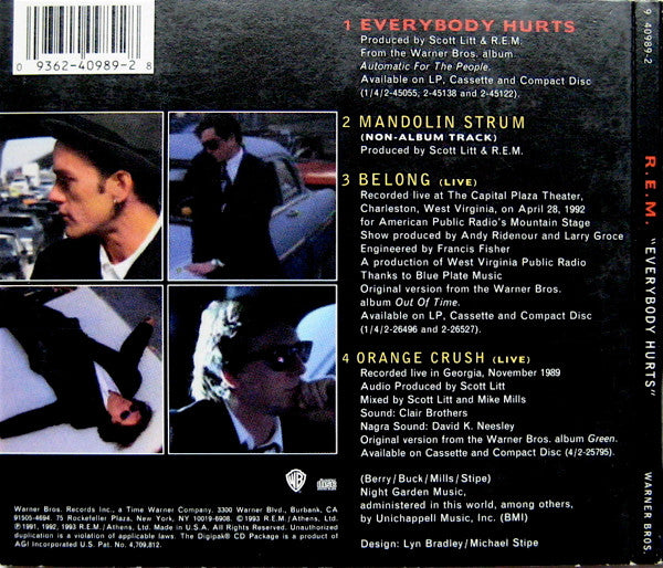 R.E.M. : Everybody Hurts (CD, Maxi)
