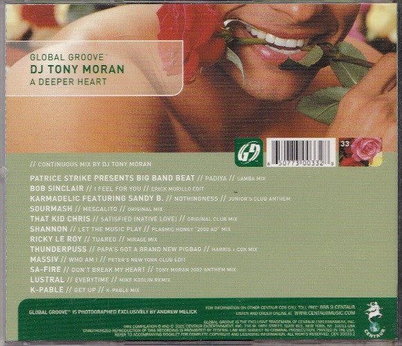 DJ Tony Moran* : Global Groove - A Deeper Heart (CD, Comp, Mixed)