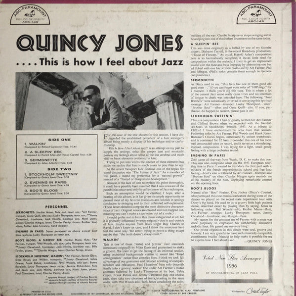 Quincy Jones : This Is How I Feel About Jazz (LP, Album, dee)