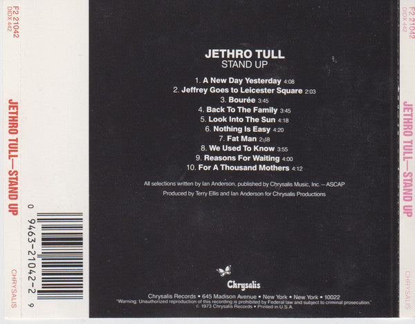Jethro Tull : Stand Up (CD, Album, RE)