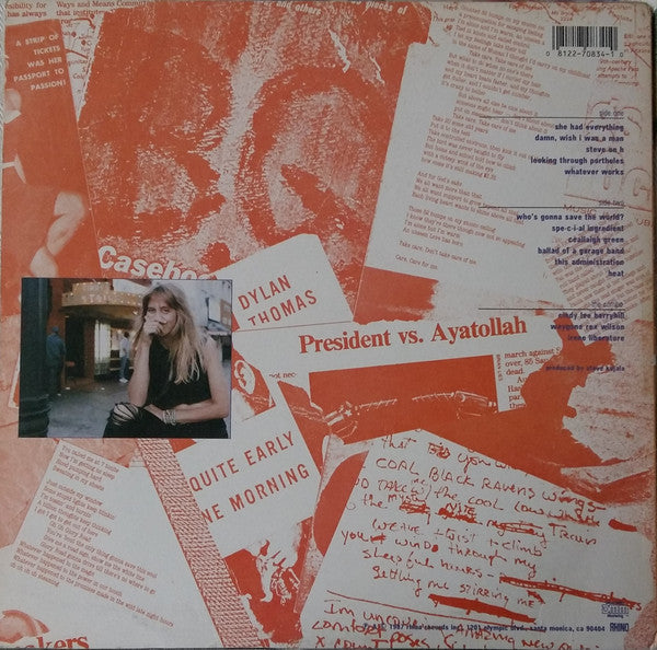 Cindy Lee Berryhill : Who's Gonna Save The World? (LP, Album, All)