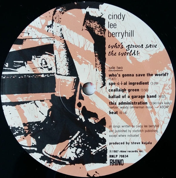 Cindy Lee Berryhill : Who's Gonna Save The World? (LP, Album, All)