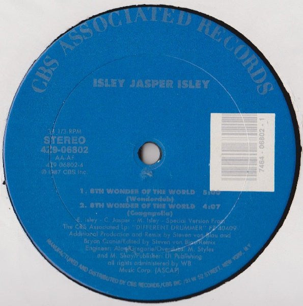 Isley Jasper Isley : 8th Wonder Of The World (12")