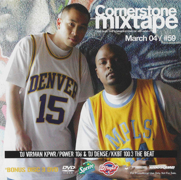 DJ Virman, DJ Dense, Various : Cornerstone Mixtape #59 / March 04 (CD, Mixed, Mixtape, Promo + CD, Comp, Promo + DVD,)