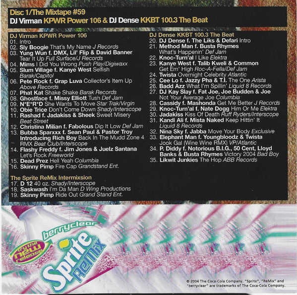 DJ Virman, DJ Dense, Various : Cornerstone Mixtape #59 / March 04 (CD, Mixed, Mixtape, Promo + CD, Comp, Promo + DVD,)