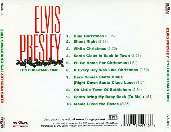 Elvis Presley : It's Christmas Time (CD, Comp, RP)
