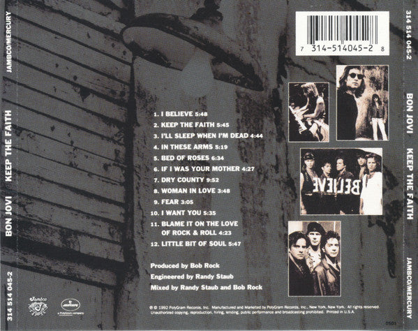 Bon Jovi : Keep The Faith (CD, Album)