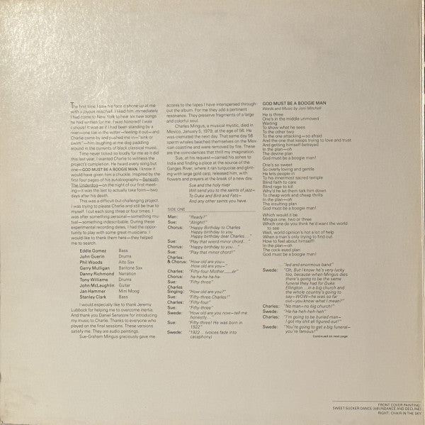 Joni Mitchell : Mingus (LP, Album, SP )