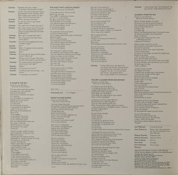 Joni Mitchell : Mingus (LP, Album, SP )