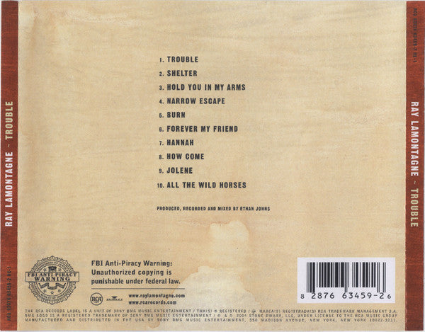 Ray Lamontagne : Trouble (CD, Album, RE)