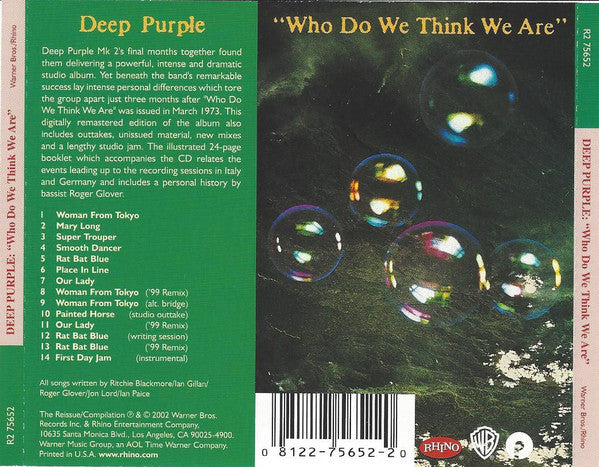 Deep Purple : Who Do We Think We Are (CD, Album, RE, RM)
