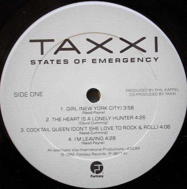 Taxxi : States Of Emergency (LP, Album, Ter)
