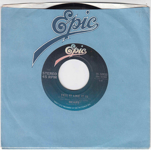 Heart : Tell It Like It Is (7", Single, Styrene, Ter)