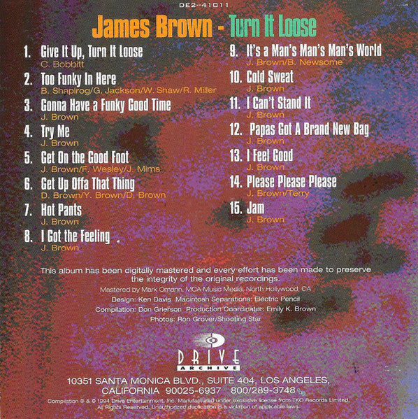 James Brown : Turn It Loose (CD, Album, RE)