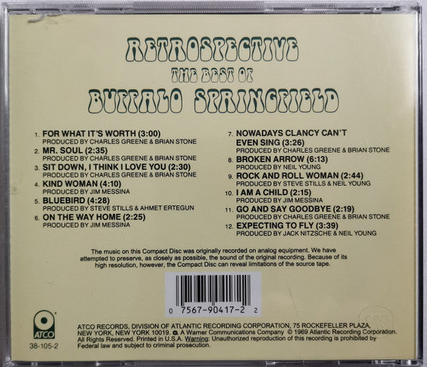 Buffalo Springfield : Retrospective - The Best Of Buffalo Springfield (CD, Comp, RE, RP)