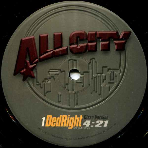 All City : Ded Right (12", Promo)