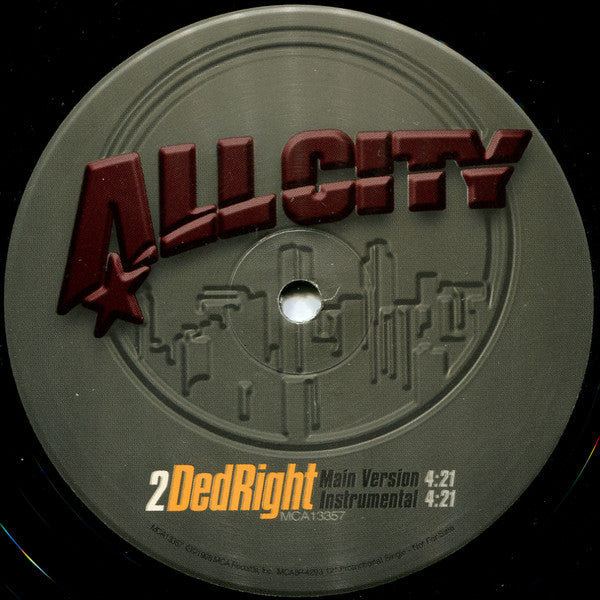 All City : Ded Right (12", Promo)